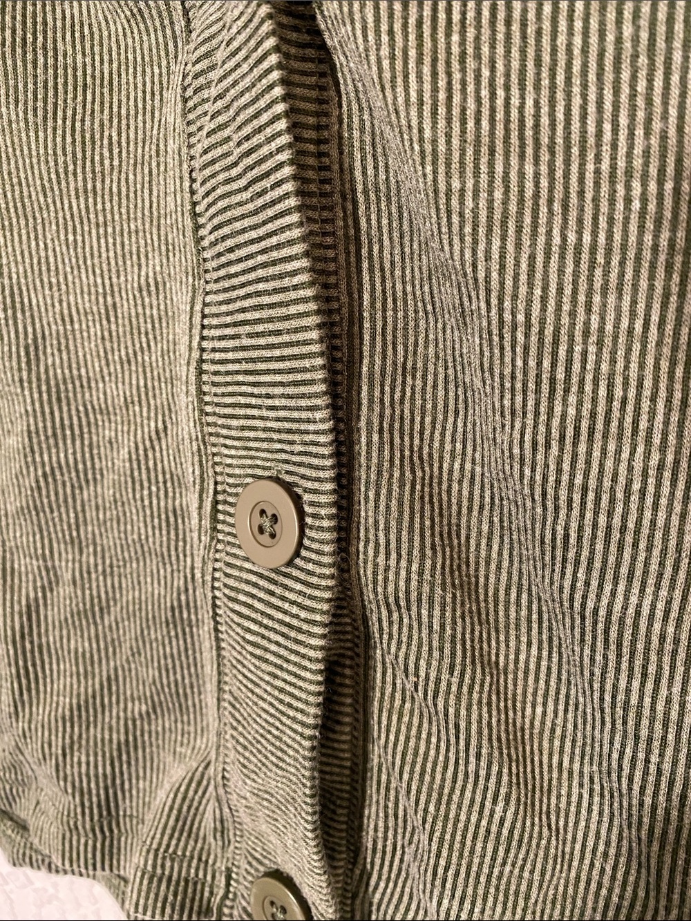 Colsie Olive Green Ribbed Button-Front Cardigan size L layering Cabincore - Picture 5 of 6